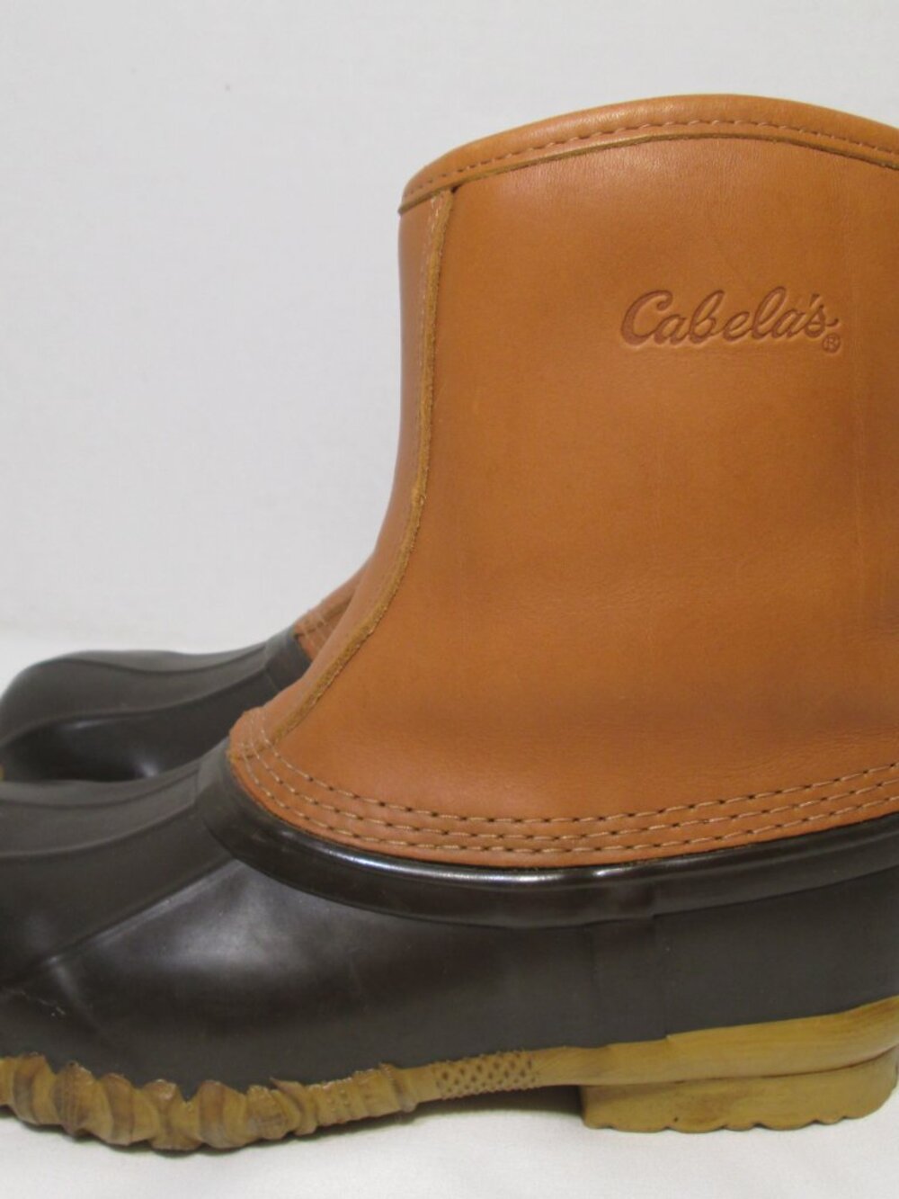 Cabela's Insulated Duck Waterproof Boots Womens 8 Brown Leather Side Zip - Picture 3 of 11